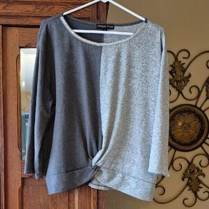 Vintage Rose Sweater Top with Knot Detail